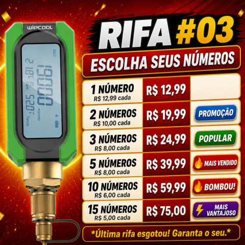 RIFA #03 — VACUÔMETRO DIGITAL MVG-1 WIPCOOL 🏆