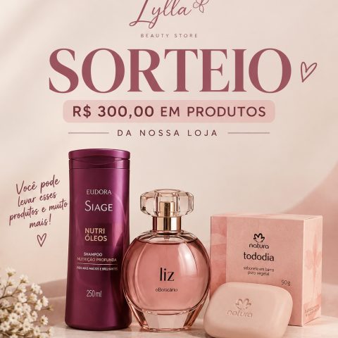 R$300,00 em produtos