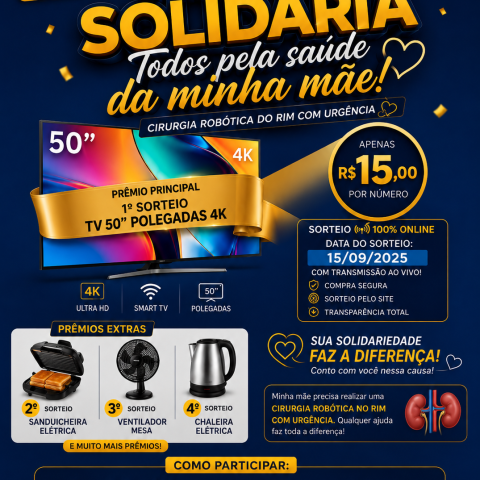 Rifa beneficiente pela saúde da minha mãe